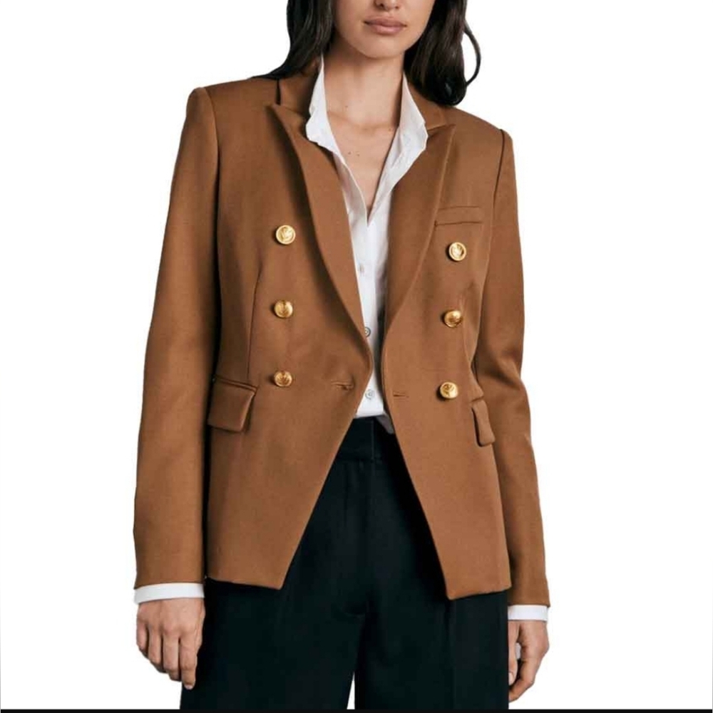 🔥Rag and Bone Double-Breasted Tan Blazer